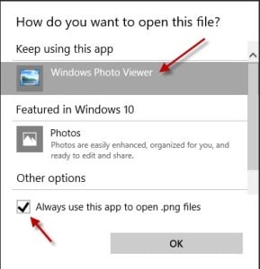 how to change default photo viewer windows 10 to canon utilities