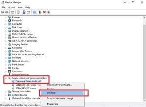 conexant hd audio driver windows 10 problem